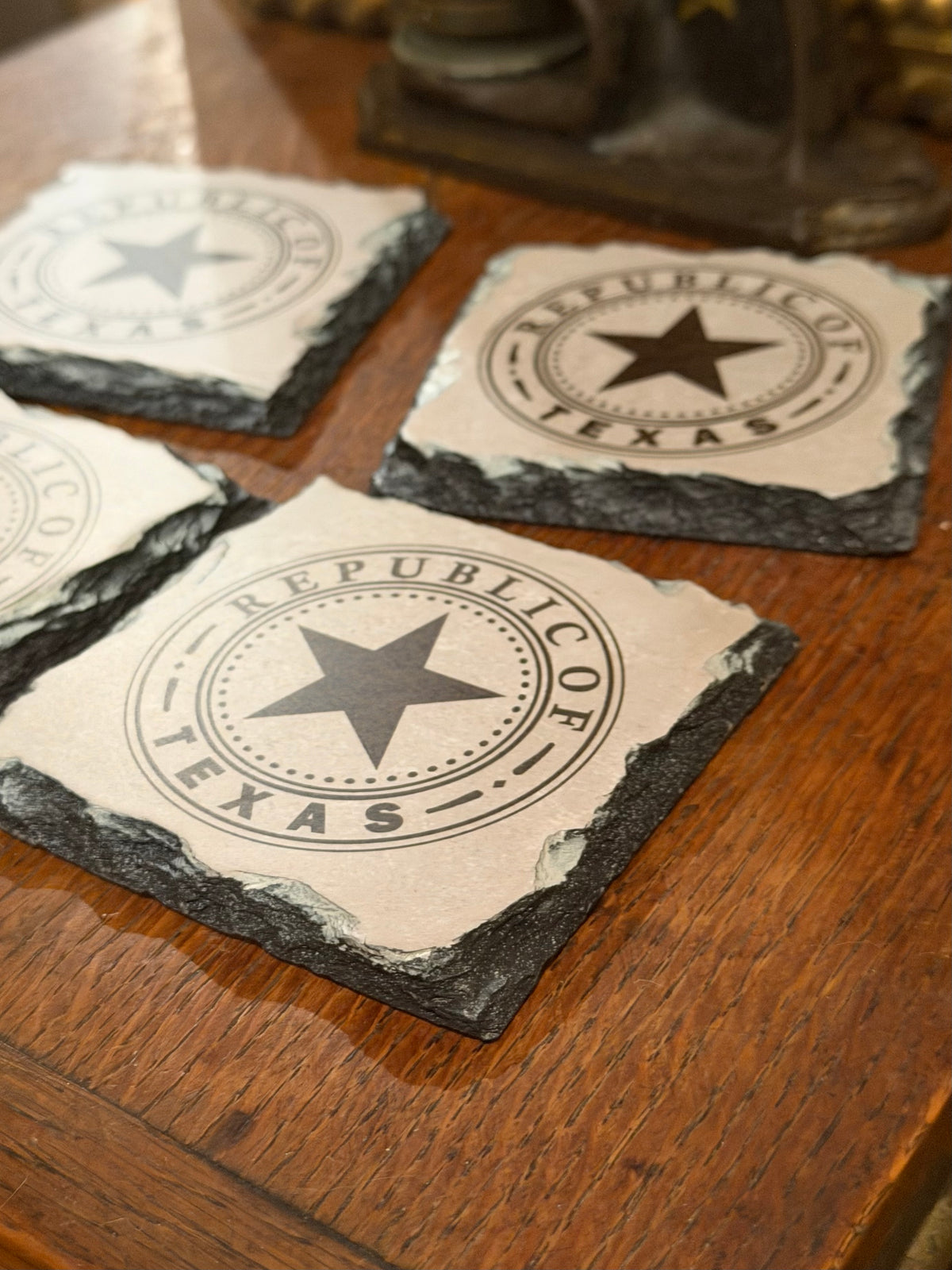 Seal of the Republic of Texas Slate Coasters (set of 4)