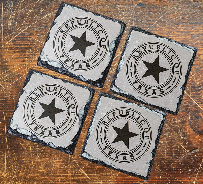Seal of the Republic of Texas Slate Coasters (set of 4)
