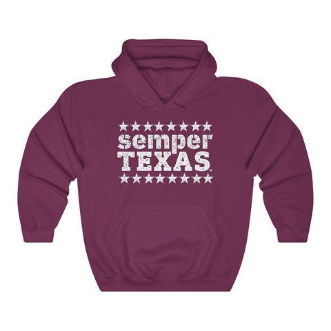 Semper Texas & Stars logo hoodie