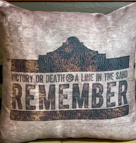 Remember the Alamo Throw Pillow