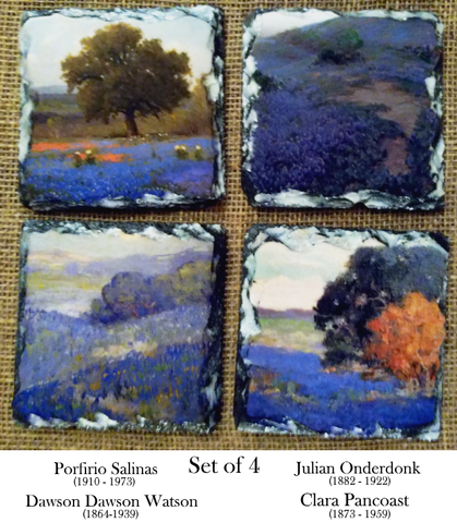 Texas Bluebonnet Slate Coasters (set of 4)