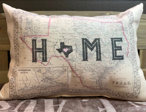 Texas Is Home - Rectangular Throw Pillow