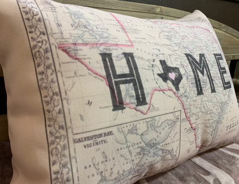 Texas Is Home - Rectangular Throw Pillow