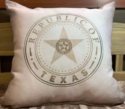 Seal of the Great Republic of Texas Throw Pillow